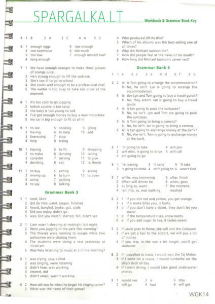 Grammar Bank 2, 3, 4
